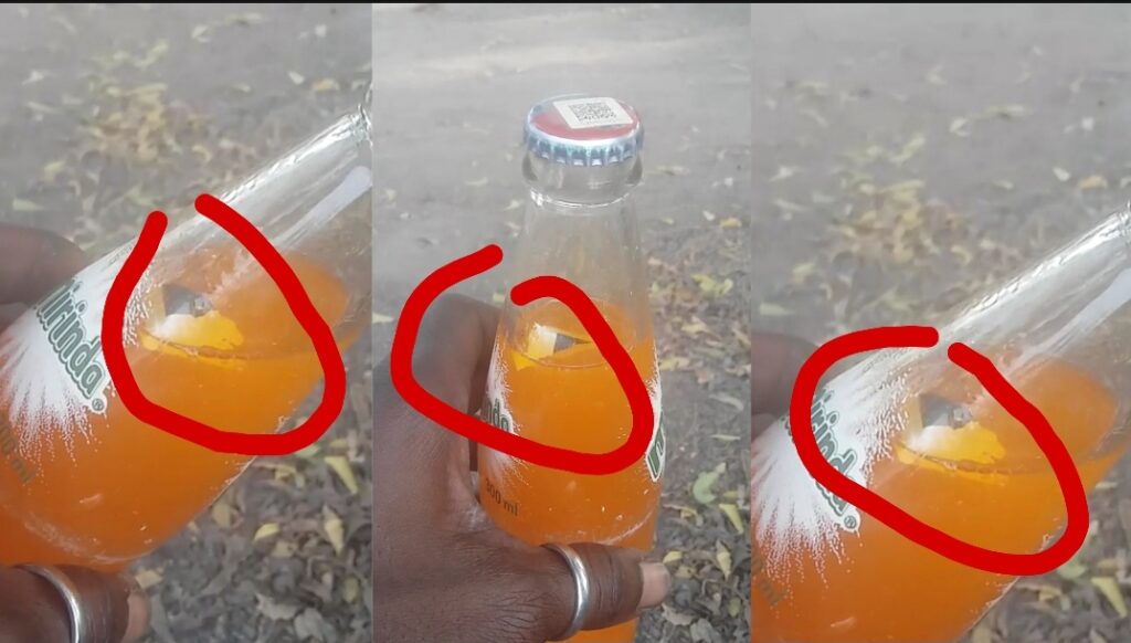 A Customer In Kasoa Reportedly Bought Bottled Minerals Filled With Foreign Material - Watch Video