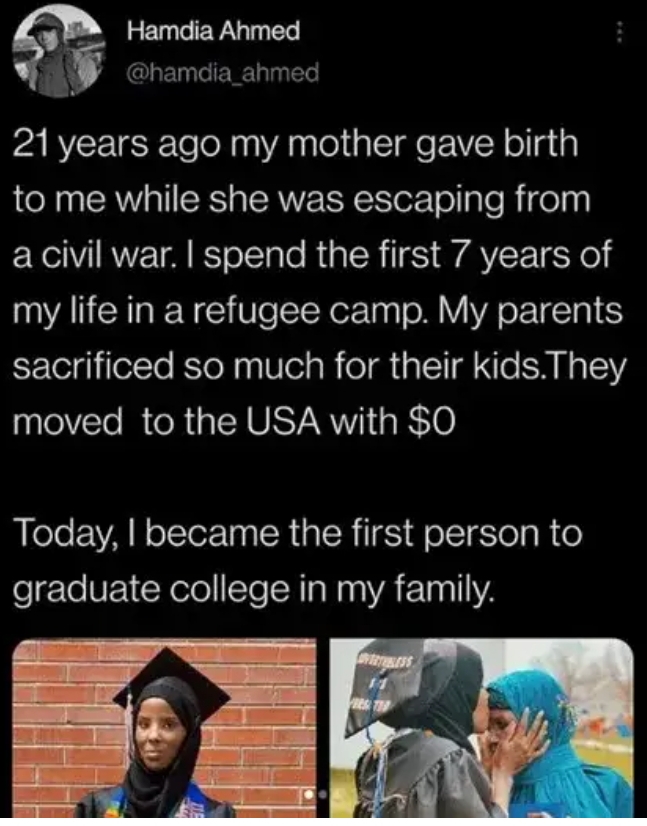 Meet the lady who moved to US with $0 and has become the first graduate in her family