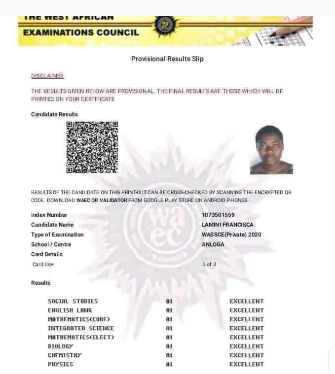 NSMQ: Brilliant Fransisca Lamini had 8As in WASSCE while in form 2