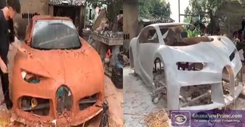 First year Vietnamese student uses clay to build Bugatti