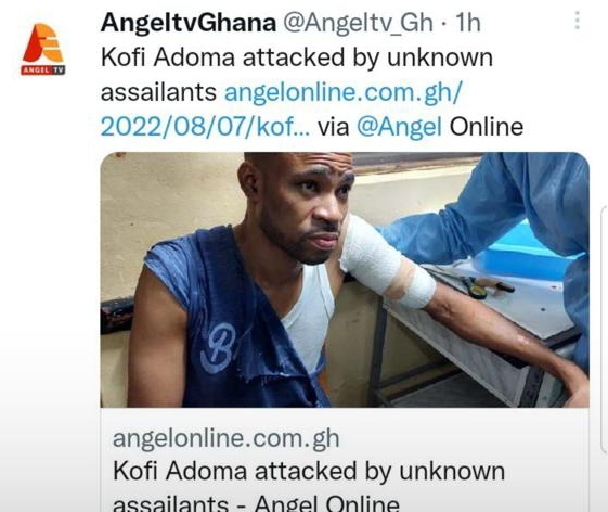 Kofi Adomah Nwanwanii allegedly attacked by unknown assailants