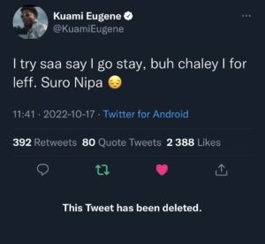 Kuami Eugene hints at exit from Lynx Entertainment