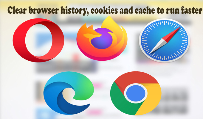 Clear browser history cookies and cache to make your computer run faster