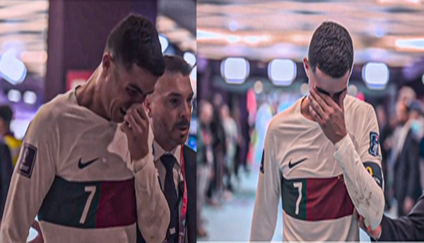 Tears flow Ronaldo after eliminated from world cup at quarter final