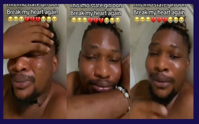 Man cries bitterly after getting dumped by girlfriend twice - WATCH