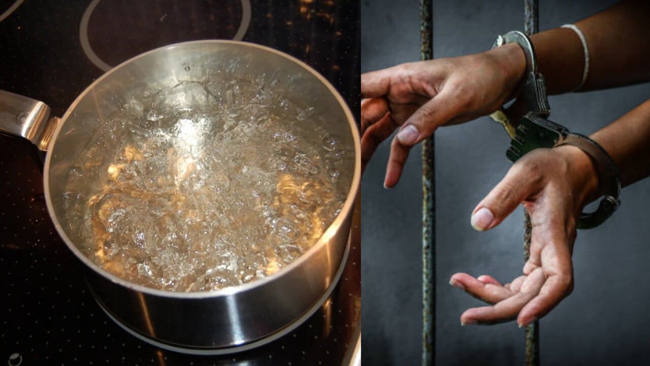 Boiling Water Lady in cuffs - GhPage Boiling Water Lady in cuffs
