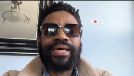Kofi Adoma appears in a live broadcast to featured a heartfelt message
