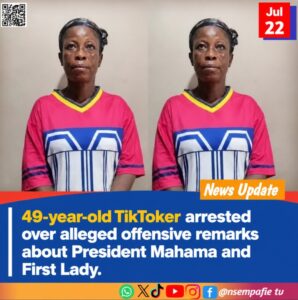 Another TikToker Arrested Over Alleged Offensive Remarks About President Mahama and First Lady